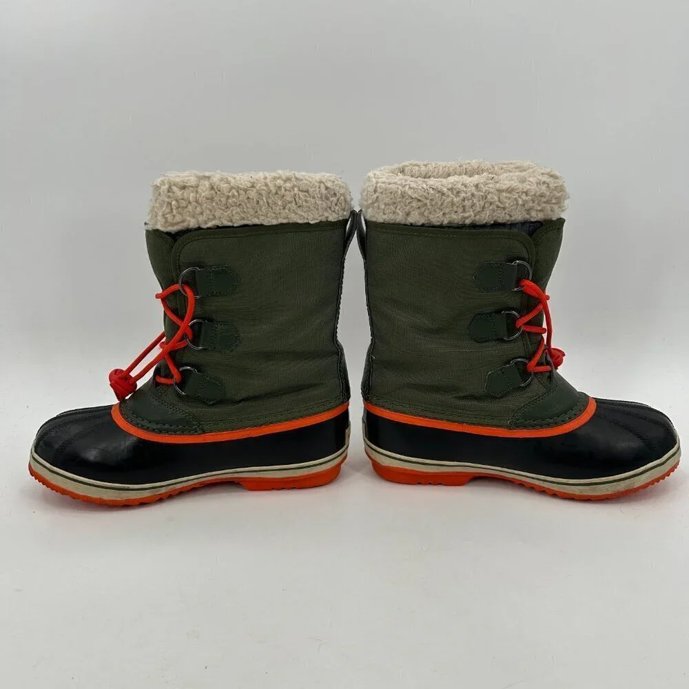 SOREL Women's Green Yoot Pac Lined Waterproof Nylon Surplus Winter Boots Size 6